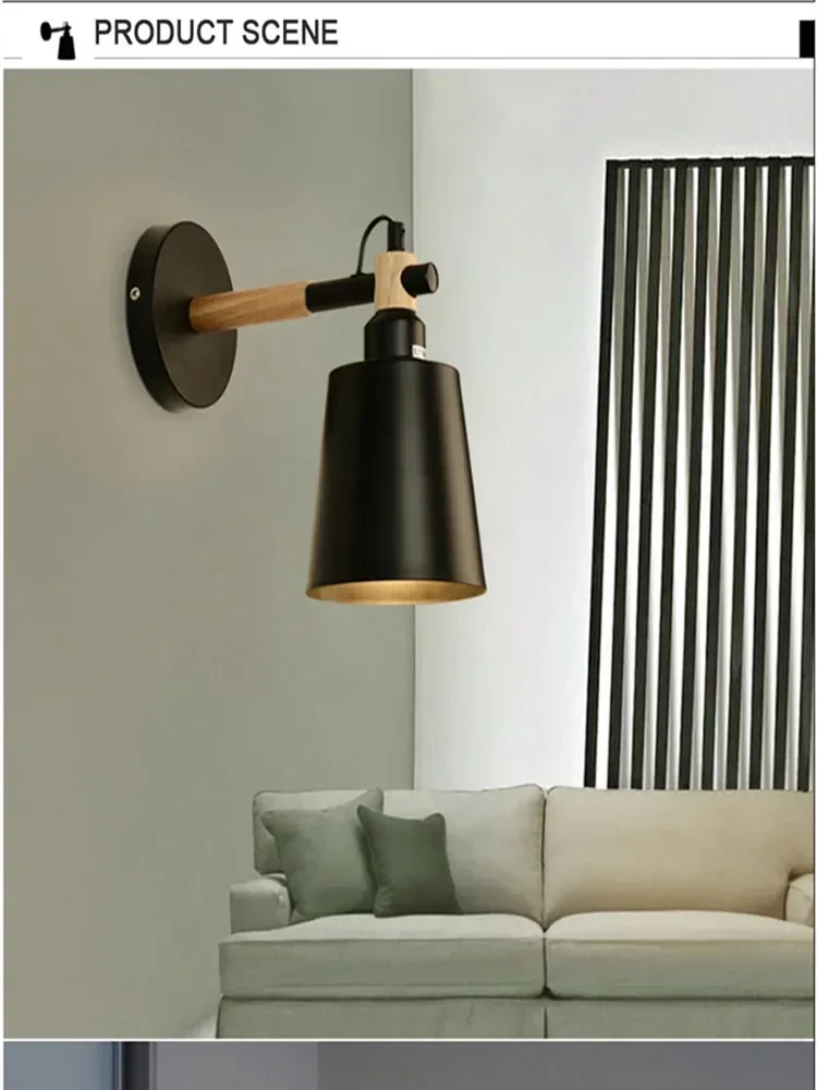 بسيطة الإبداعية Led غرفة نوم السرير الديكور الشمال مصمم غرفة المعيشة الممر فندق مصابيح الحائط ممر Holtel #6