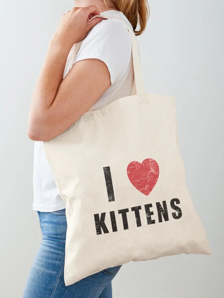 

I HEART KITTENS (worn) [Roufxis-Rb] Tote Bag tote bag custom personalized tote bag Canvas for women Eco