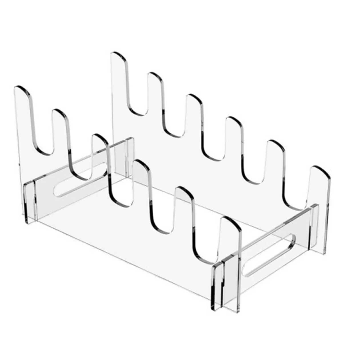 Dish Drying Rack, Arcylic Dish Drainer, Large Capacity Storage Space Saver, Single Tier Dish Holder, 5Grids