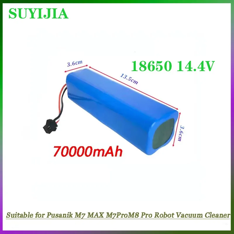 14.4V 4S2P 18650 70000mAh M26 F8M7  Lithium Battery Combined Capacity for ROEMO SYB2 Beauty Equipment Robot Vacuum Cleaner