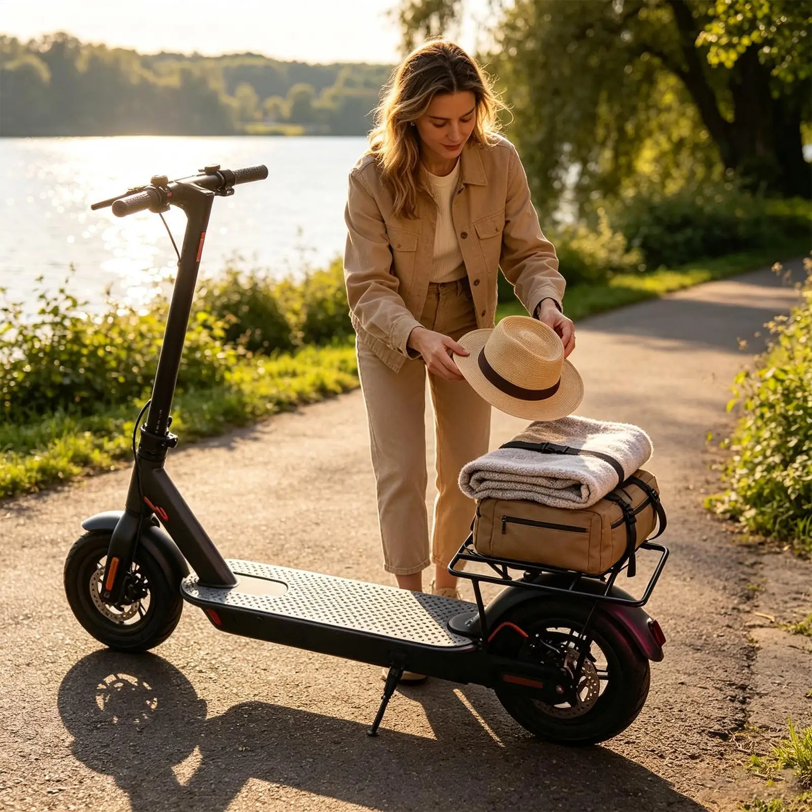 Electric Scooter Rear Rack Cycling Cargo Delivery Box Carrying Rack Scooter Rear Luggage Carrier For Riders Travelers Shoppers