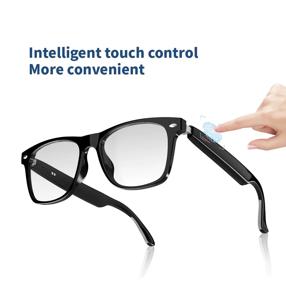 E13 AI Translator Smart Glasses 33g Anti-light Bluetooth Glasses Stereo Sound Transparent for Girls Music Handfree HD Call Gamer
