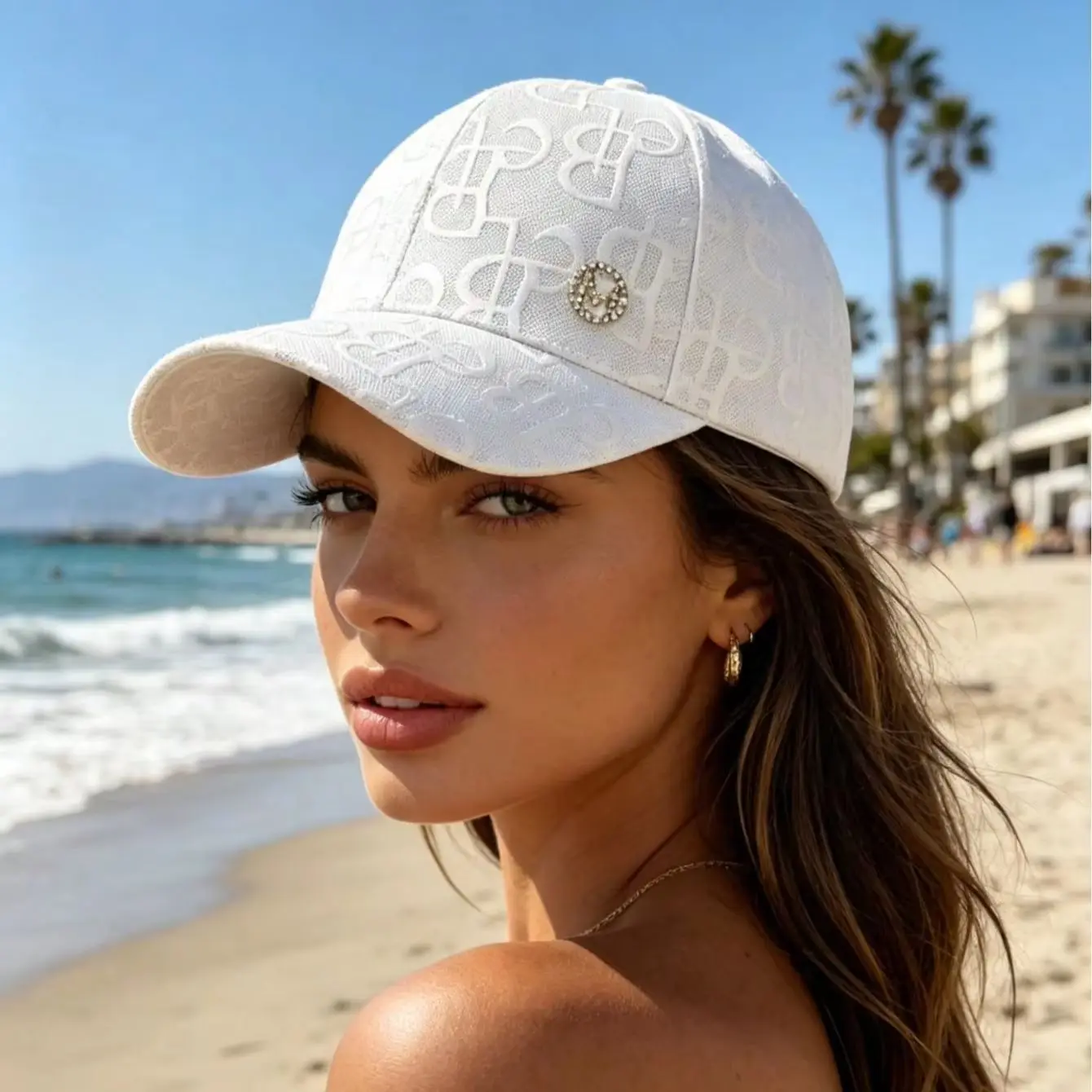Women's Casual Letter Jacquard Sun Hat Baseball Cap,Beach,Travel