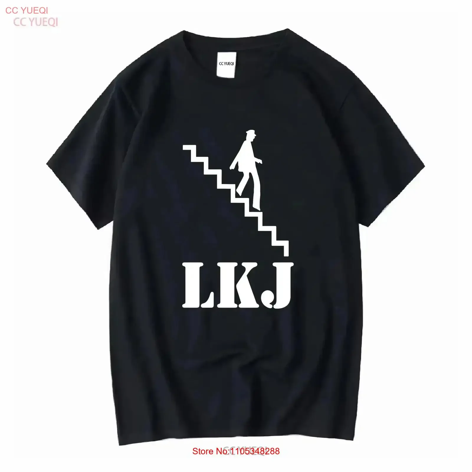 LINTON KWESI JOHNSON T SHIRT vintage Washed Versatile Soft Stylish Stretched fashion graphic Breathable streetwear homme