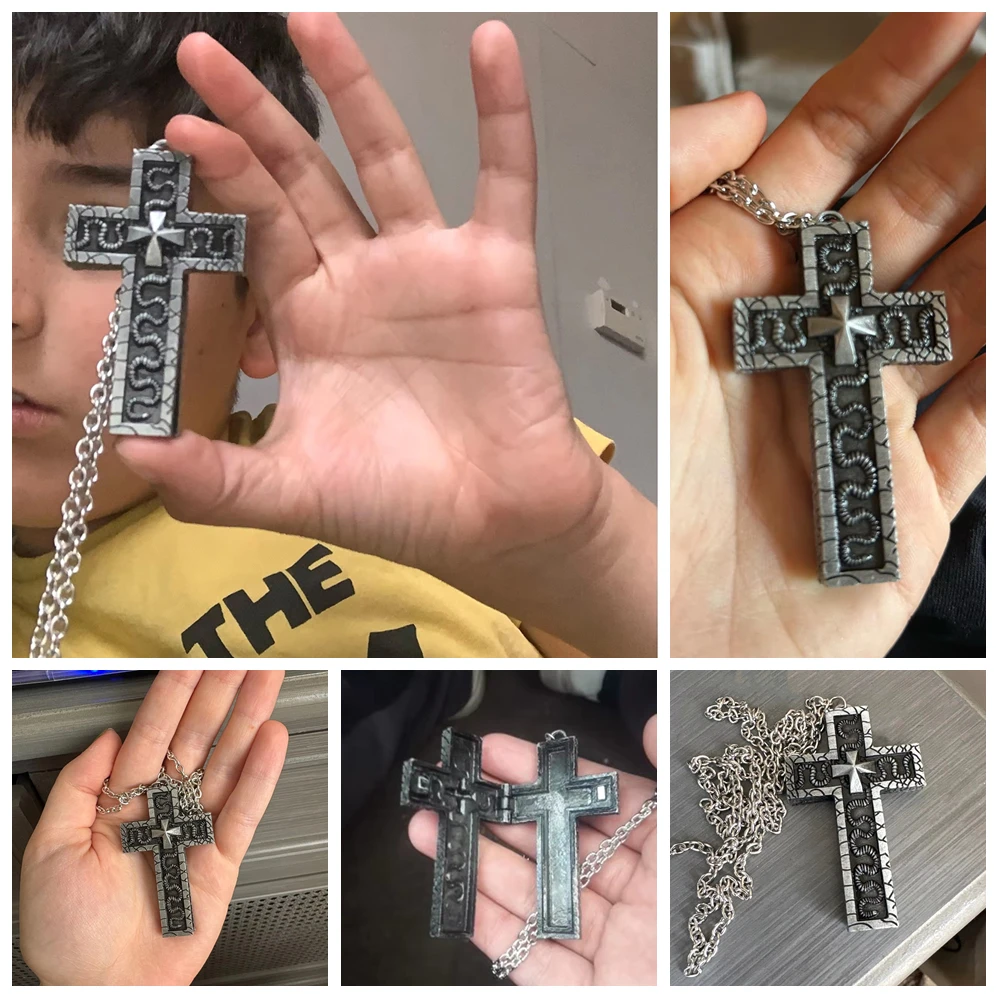 

Открывающееся ожерелье с подвеской в виде креста, секретное отделение, медальон, цепочка на шею, колье для женщин и мужчин, винтажные 3D очаровательные ювелирные изделия, подарки