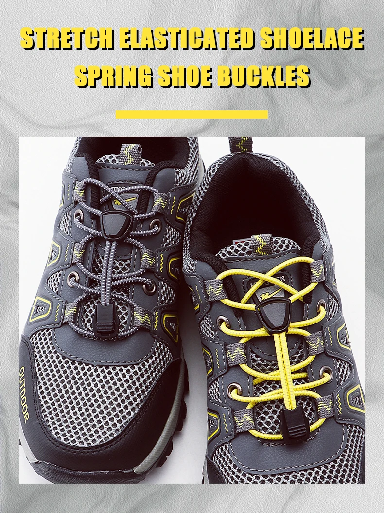 Elastische Schnürsenkel ohne Binden mit Schnellverschluss, automatisch, für Wander- und Laufschuhe – Ersatzteil für Outdoor-Schuhe. – Detail 1
