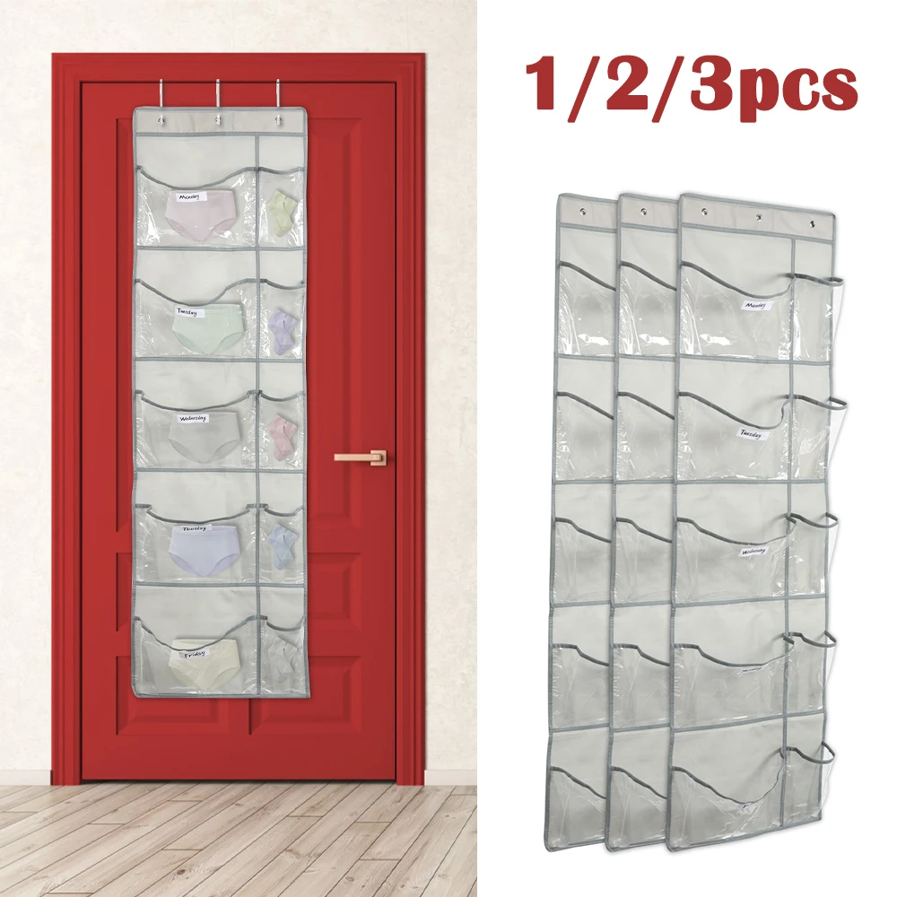 

1/2/3Pcs Weekly Clothes Organizer Over The Door Kids Clothing Organizer Multipurpose Wall Mounted Clothes Bag with 10 Pocket