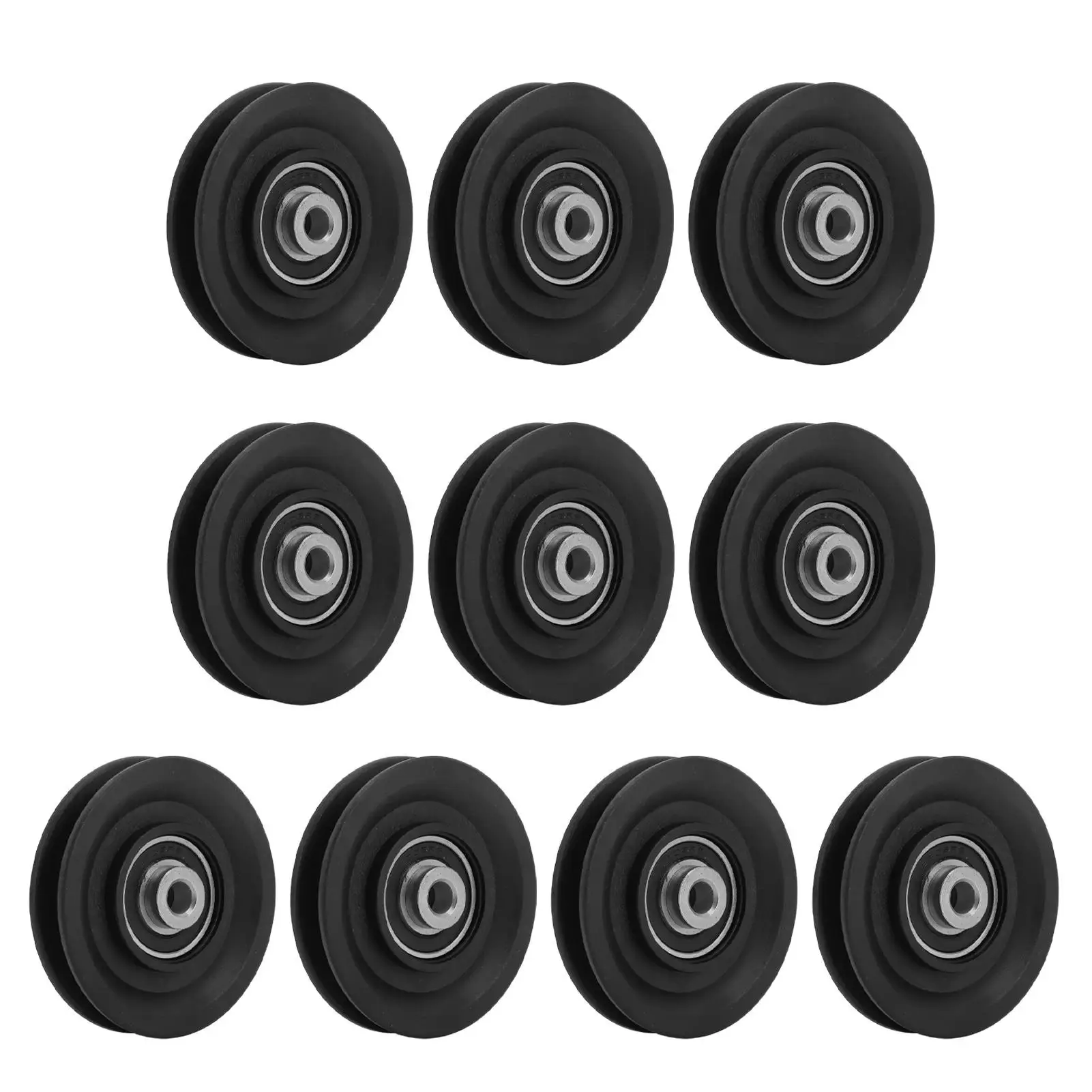 

Nylon Gym Pulley Wheel 3.5 Inch Silent Black for ladder Lifts Clothesline for diy Projects for lift Table Accessories