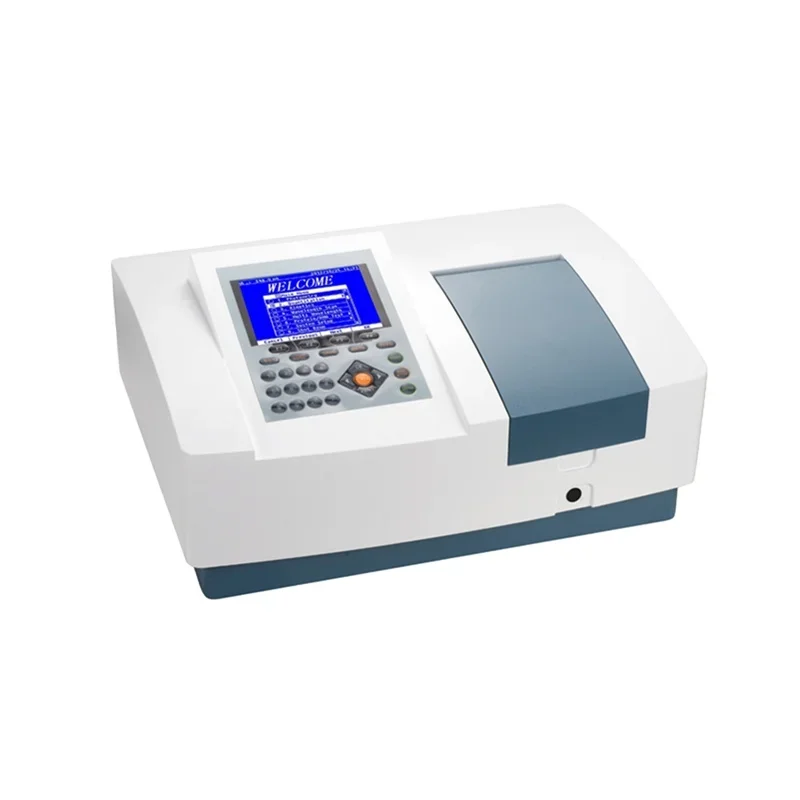 V1800 Lab High-lighted LCD Display ARM System Uv Visible Spectrophotometer With Optional Disk Automatic 8 Joint Cuvettes Holder