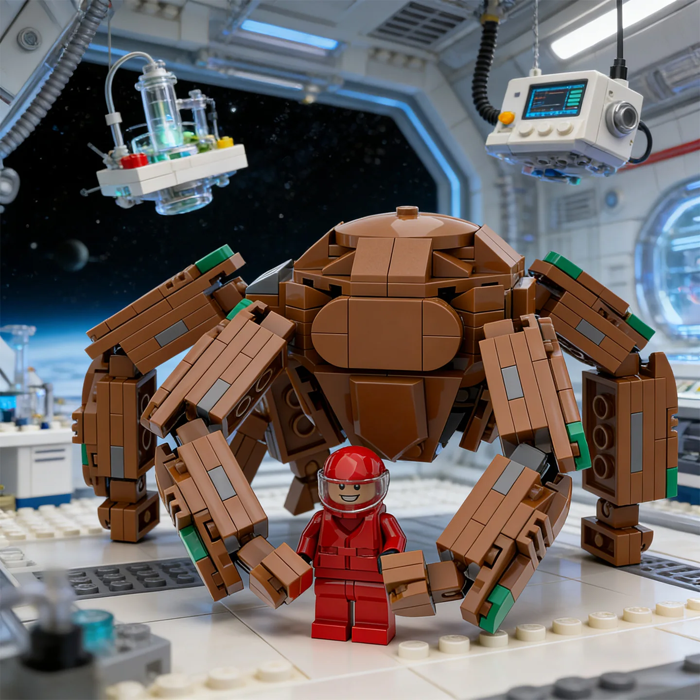 MOC Projected Hail Mary Rocky Building Blocks Model Project Hails Mary Movie Saving Rocky Monster Assemble Toys Fans Gifts