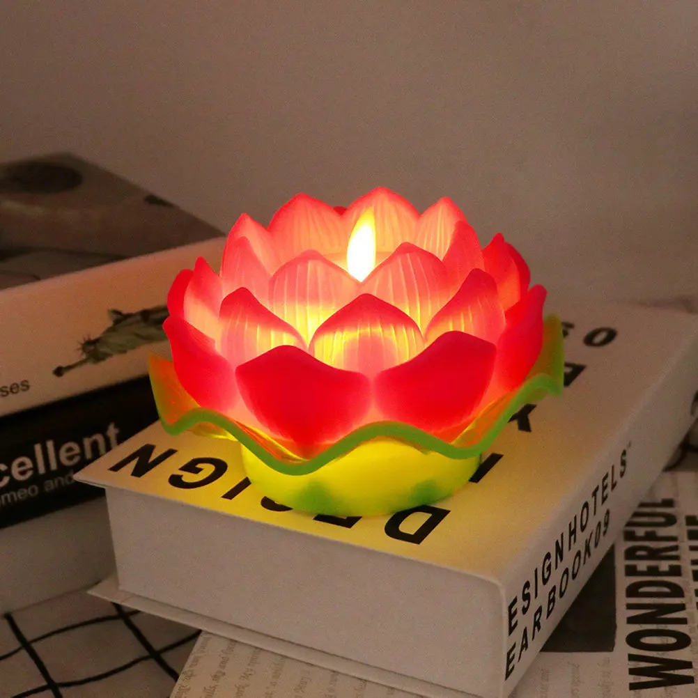 

Реалистичная светодиодная лампа-лотос с яркими цветами для сада, свадьбы, вечеринки, декоративная лампа-цветок, ночник для стола