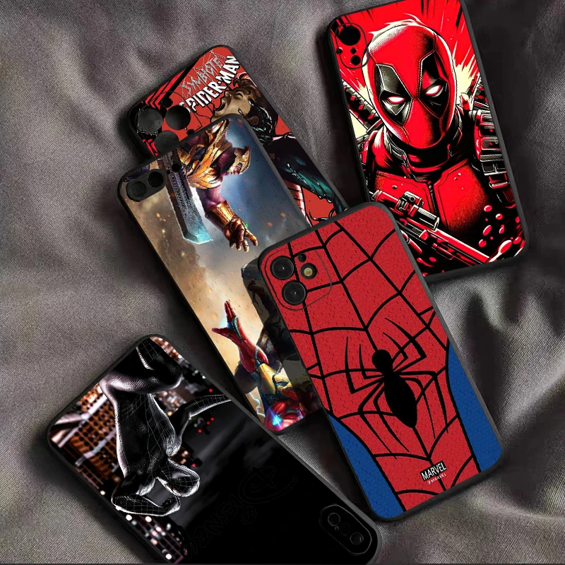 마블 데드풀 아이폰 15, 14, 7, 8 플러스, 13, 12, 11 프로, XS, XR, XS 맥스, 13, 12, 미니 폰 케이스