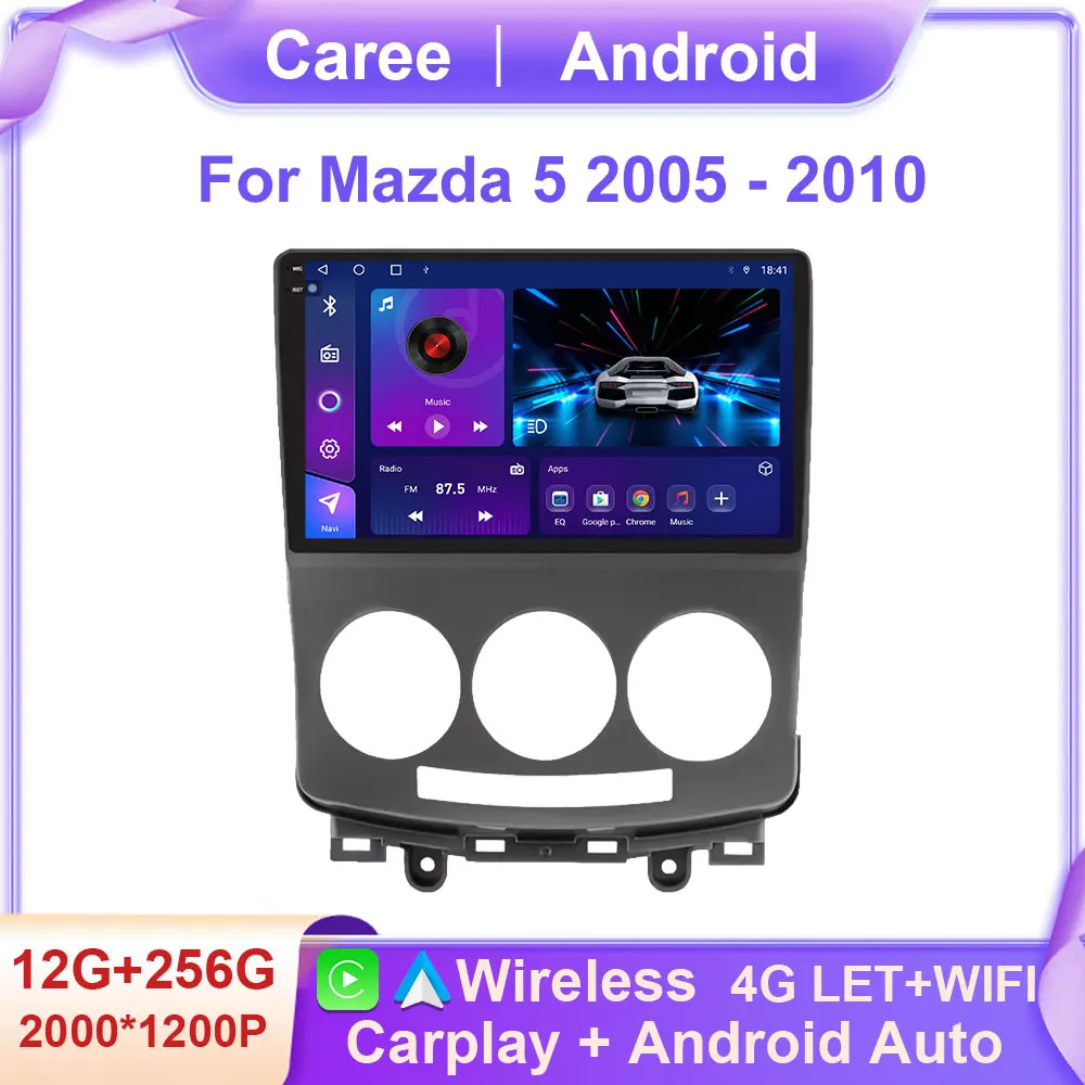 

Car Radio For Mazda 5 2005 - 2010 4G Car Multimedia Video Player GPS Autoradio Wireless CarPlay Android Auto DSP 4G WIFI BT No
