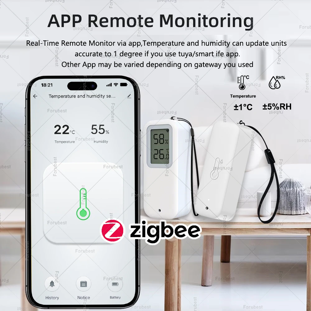 

Водонепроницаемый датчик температуры и влажности Zigbee 3.0 IP65 для помещений и улицы, гигрометр-термометр, работает с шлюзом Z2M, Яндекс Алиса