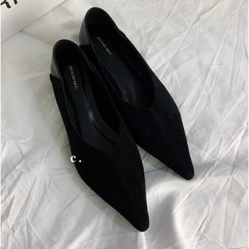 Elegant Women Flat Fashion Shallow Slip on Ladies Elegant Boat Shoes Soft Flat Heel Dress Ballerinas Shoe Driving Shoes