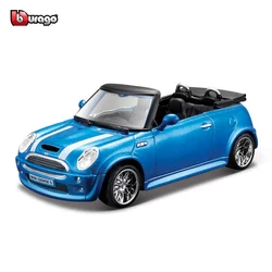 Bburago 1:32 skala MINI COOPER S Cabriolet Alloy luksusowy pojazd odlewane samochody zabawkowy Model kolekcja prezent