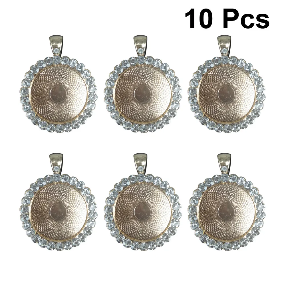10Pcs Alloy Diamond Cut Pendant Charms DIY Jewelry Making Kit for Necklace Bracelet Dangle Scrapbooking Cosplay Costume Gift