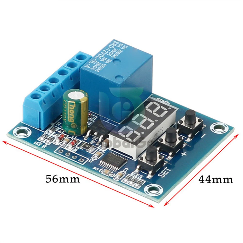 0-99.9V DC Voltage Detection Module Relay Digital Display Charging Discharge Monitor Test Relay Switch DC 5V 12V 24V