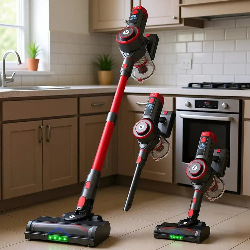 

Мощный вертикальный пылесос 600 Вт, 50 кПа с OLED-дисплеем, 70 минут работы, функцией самоподставки и контейнером для пыли 1,8 л, для дома