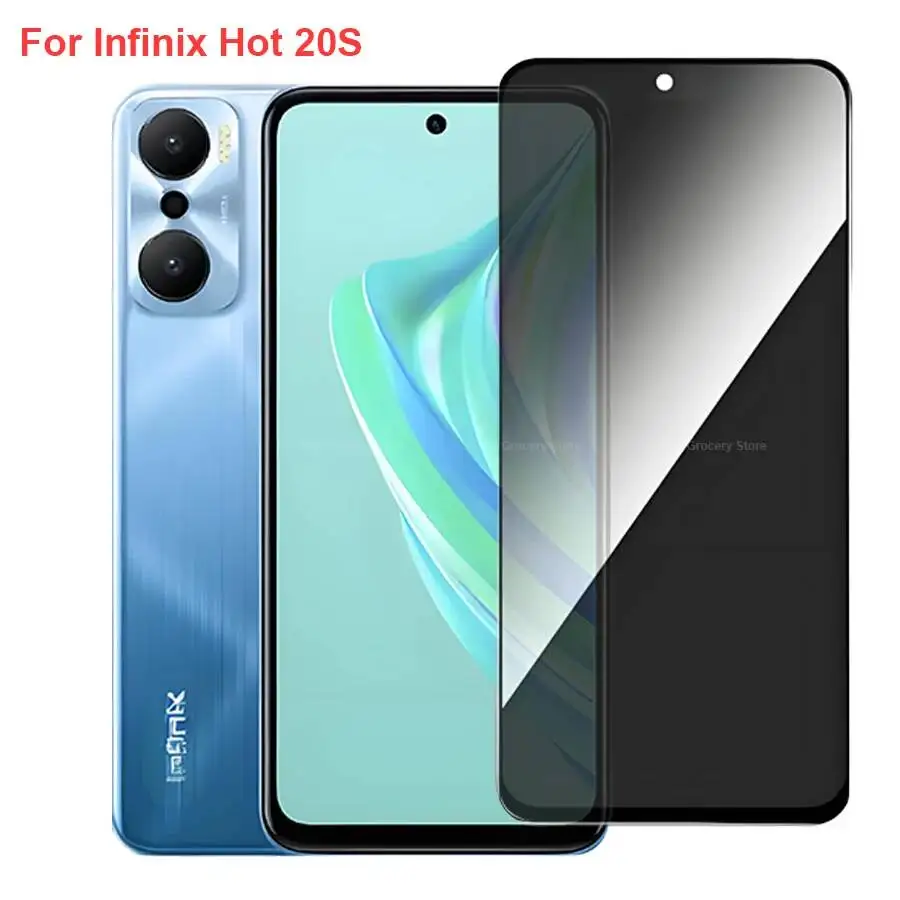

Hot 20S X6827 Anti Spy Privacy Tempered Glass Screen Protector Compatible For Infinix Hot20s Phone Film