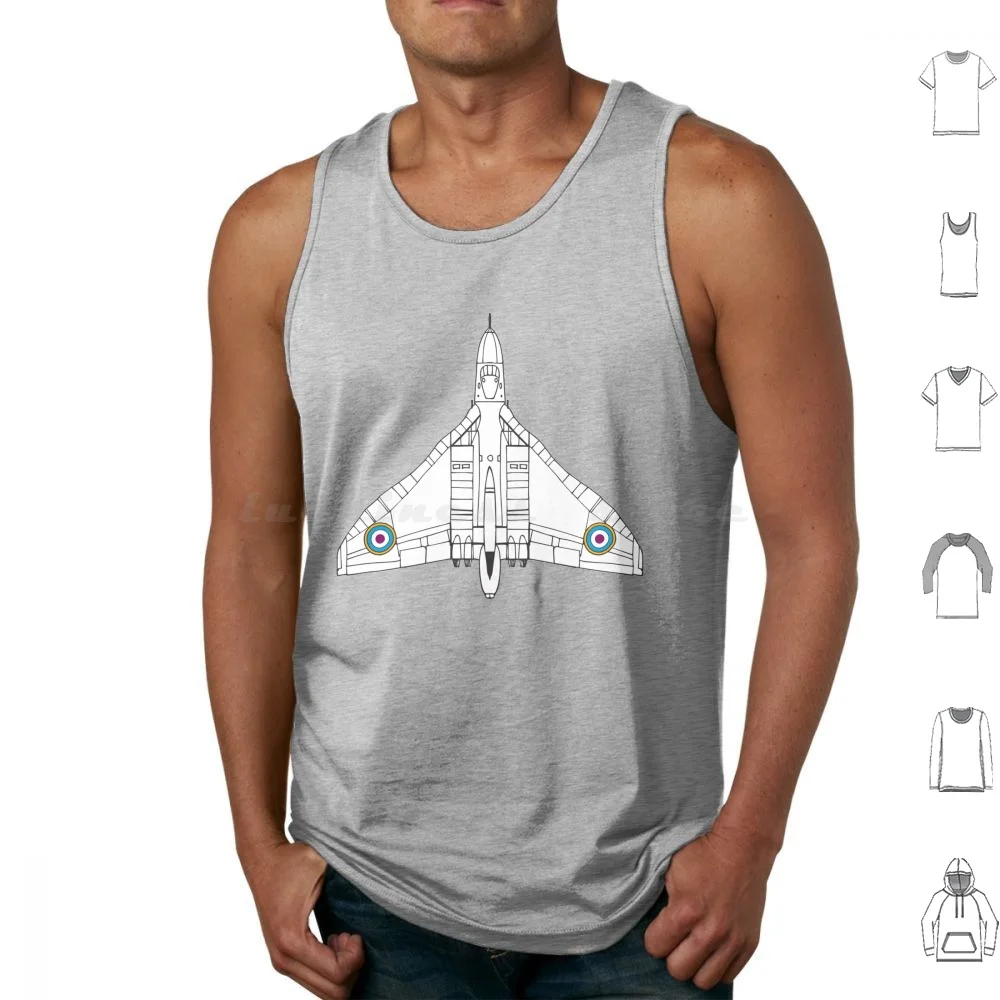 Apc: Camisetas sin mangas Vulcan-Aeroplane, Chaleco sin mangas Vulcan Aviation, Raf, Avión, Lightning, Hawk, Flechas Rojas, Hurricane, Spitfire