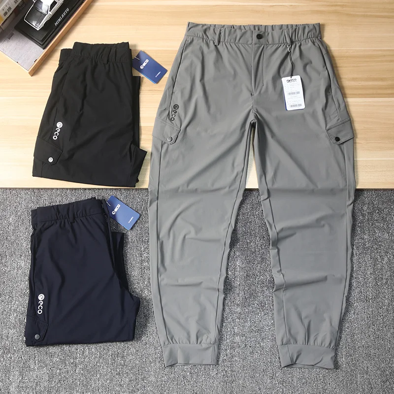 

Men's Summer Faion Urban Casual Pants High Elastic Ice Silk Qui Dry Thin Trousers Loose Fit Long Pants Spor Sle