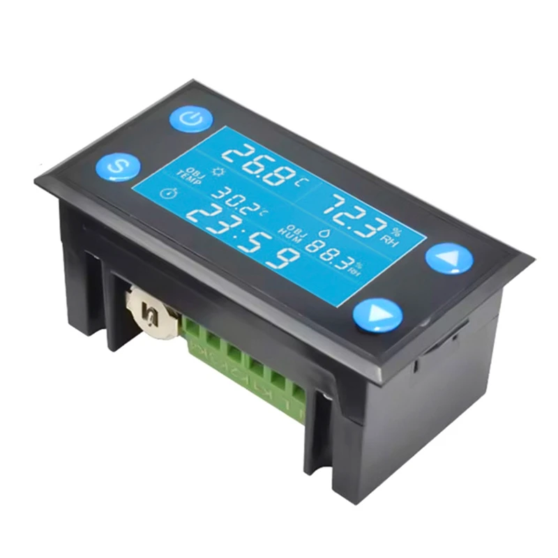 【جديد】W1212 الرقمية جهاز التحكم بدرجة الحرارة والرطوبة الموقت SHT20 الاستشعار التحقيق لحاضنة حوض السمك ترموستات الرطوبة