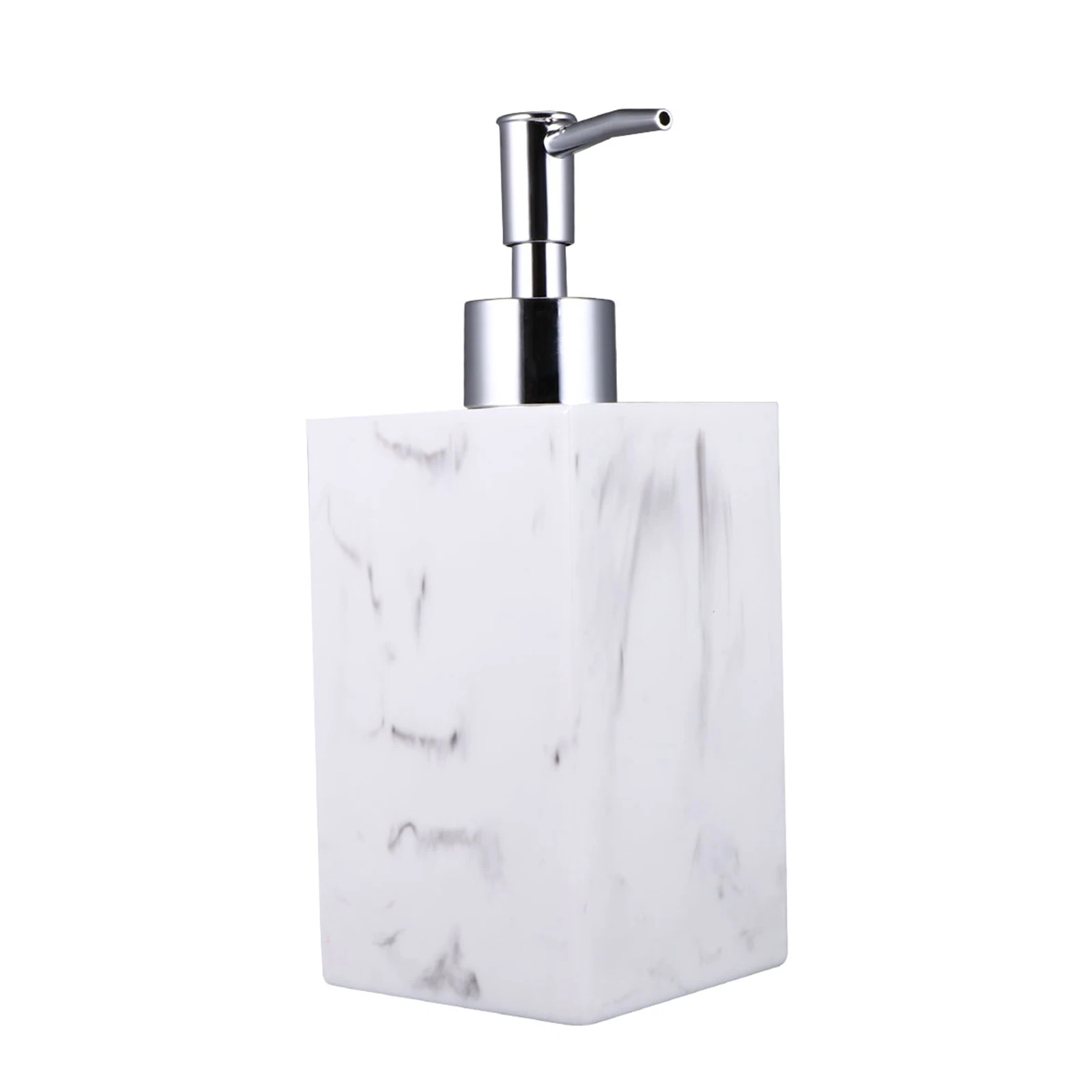 

1 set Resin Soap Dispenser Household Pump Shampoo Container Leakproof Press Design Portable White Lotion Bottle Reusable