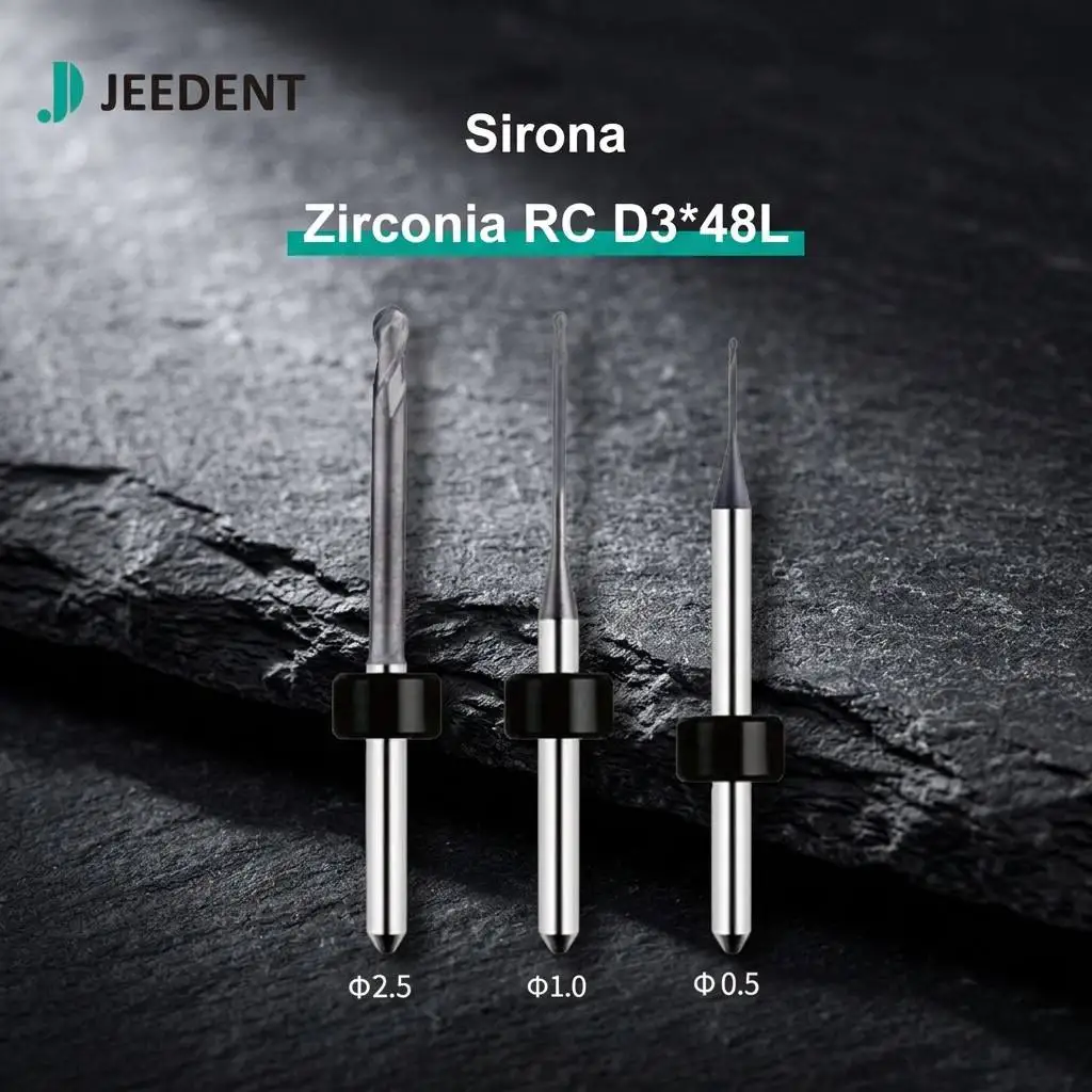 Professional Sirona Milling Burs for Zirconia Blocks MC XL MC X5 CAD CAM Lab Cutting Tool DC DLC Coated 0.5 1.0 2.5mm