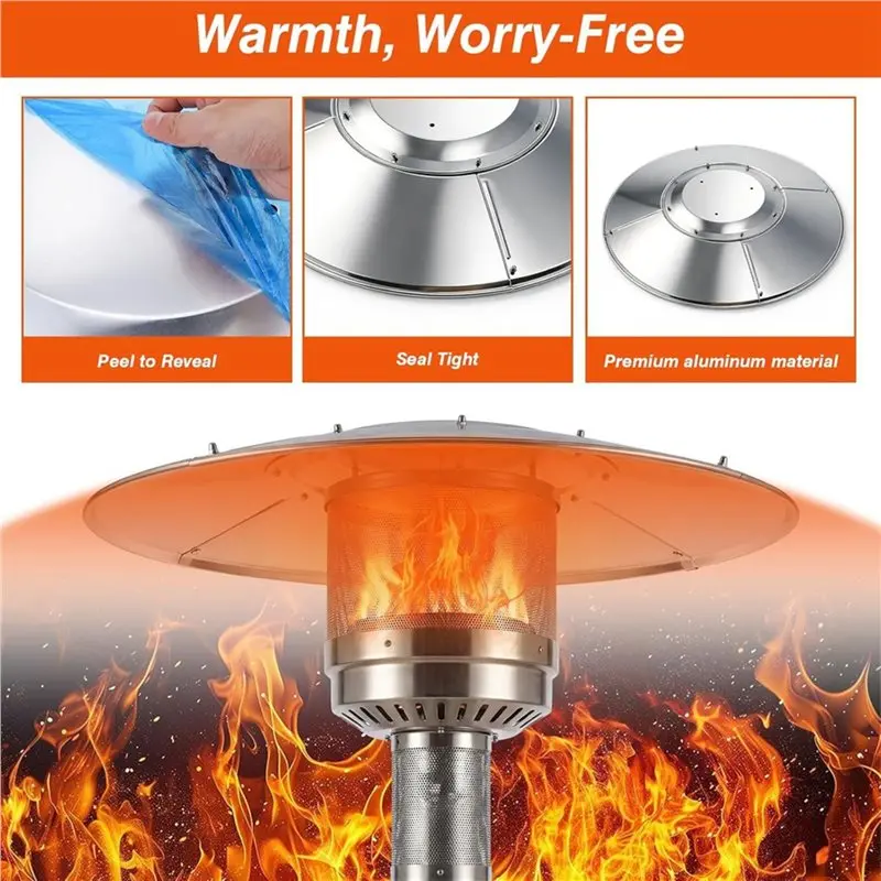 [BPA-Free,】 Outdoor Heater Replacement Parts 5 Panel Top Dome Reflector Shield For Fire Sense Patio Heater