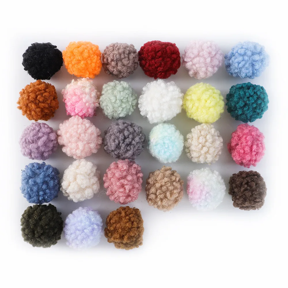 Teddy Pom Pom Ball Accessories, Fuzzy Plush Balls for Crocs Charms, Hair Clips, Earrings, Clothes Decor, Christmas DIY Crafts