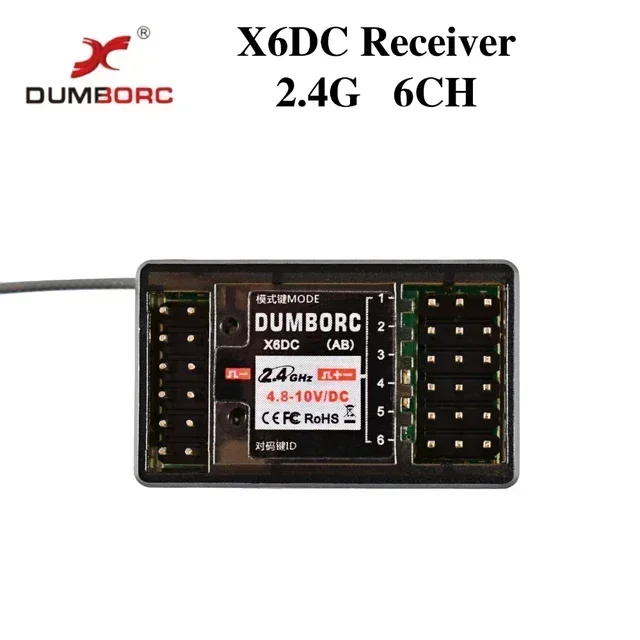 RC Servo DUMBORC X6F/X6FG/X6DC/X6DCG 2.4G 6CH Radio Control System Receiver for X4 X5 X6 X6P Transmitter RC Car Boat