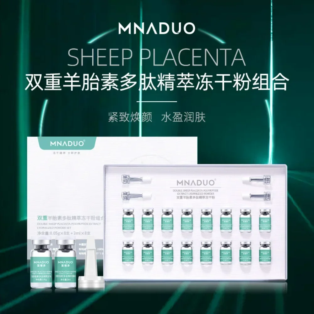 

Double Sheep Placenta Peptide Essence Lyophilized Powder Set 80000 Units Oligopeptide Activity Repair Acne Treatment Skin Care