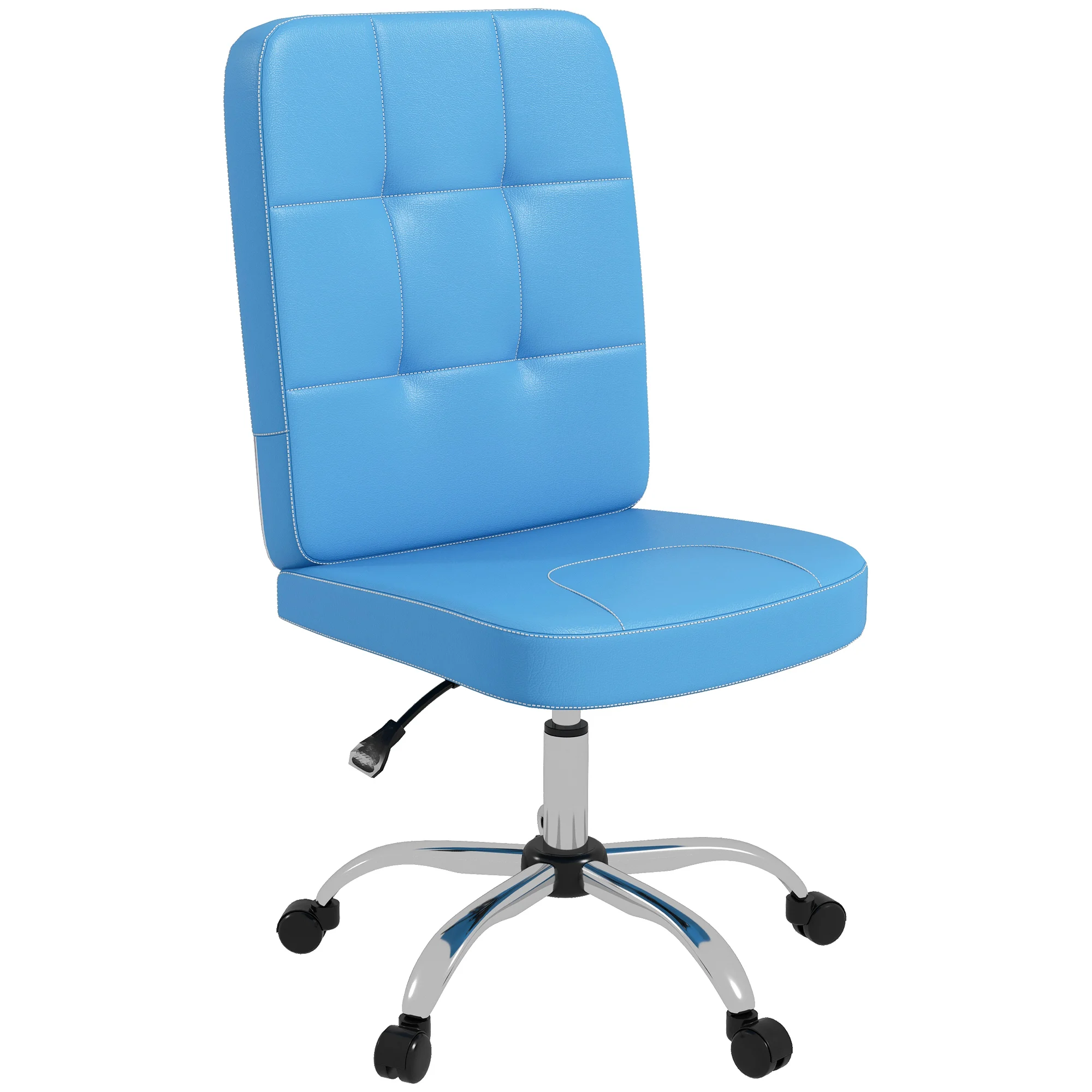 Vinsetto armless office chair with adjustable height 45x59x90-100 cm blue