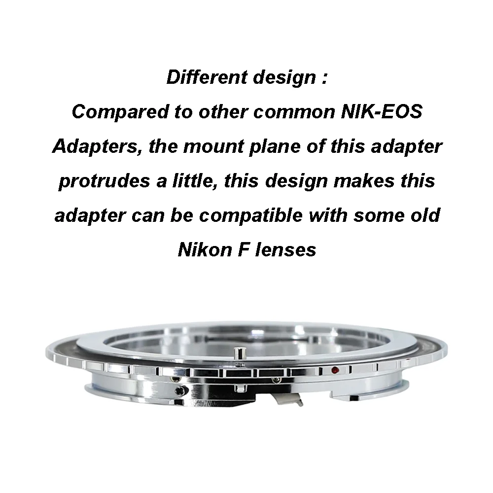 Adapter NIK F - EOS EF, pierścień adaptera F - EF, F - EFS, NOWY, ręcznie robiony adapter do obiektywów Nikon F do aparatów Canon EF. — zdjęcie produktu 2