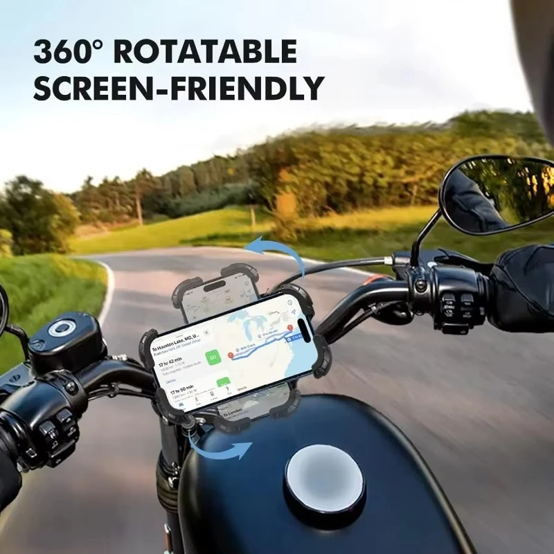 Motorcycle, Mountain Bike, Road Bike, Stable and Adjustable 360° Rotatable Universal Mobile Phone Stand Soporte Para Celular