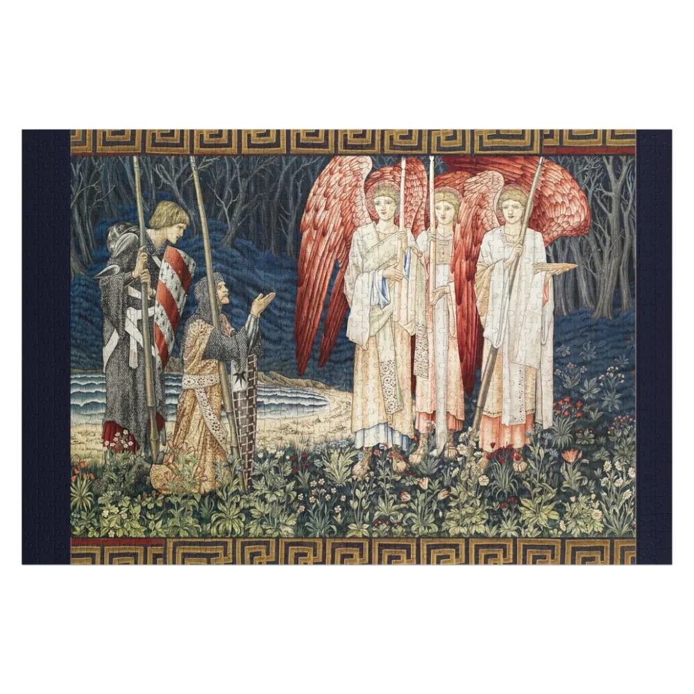 

Quest for the Holy Grail,The Attainment, Vision of the Angels to Sir Galahad, Sir Bors and Sir Percival Jigsaw Puzzle