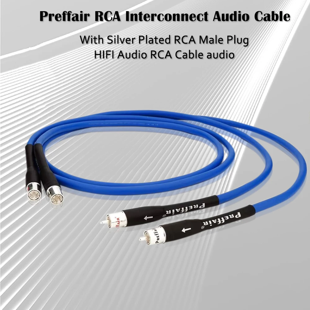 

Preffair RCA соединительный аудиокабель с посеребренным RCA штекером, HIFI аудио RCA кабель, соединительный кабель, аудио кабель