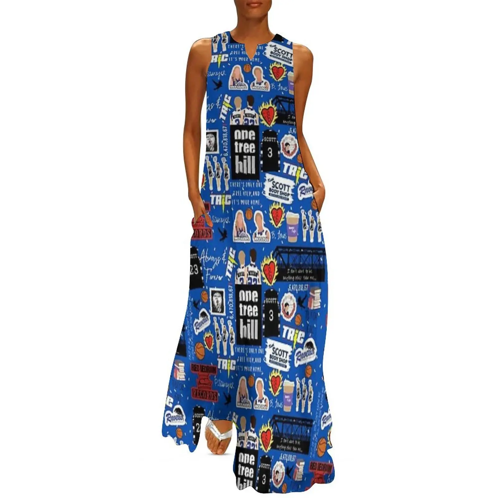 

One Tree Hill Collage – Vintage TV-Inspired Fan Art Design Long Dress clothes for woman Clothing luxury dresses