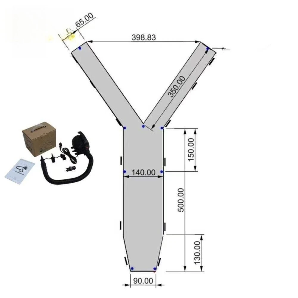 Y-shaped inflatable floating platform, yacht docking dock, motor boat berth, teak surface water floating approach bridge code