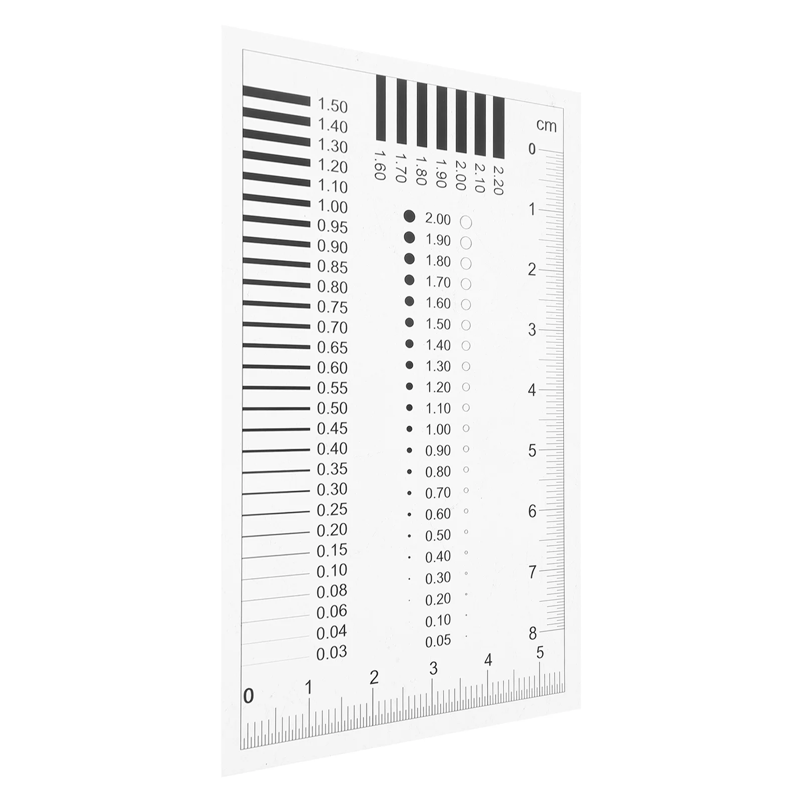 

Gauge Film Ruler Flaw Crack and Scratch Size Estimation Transparency Appearance Inspection Protractor