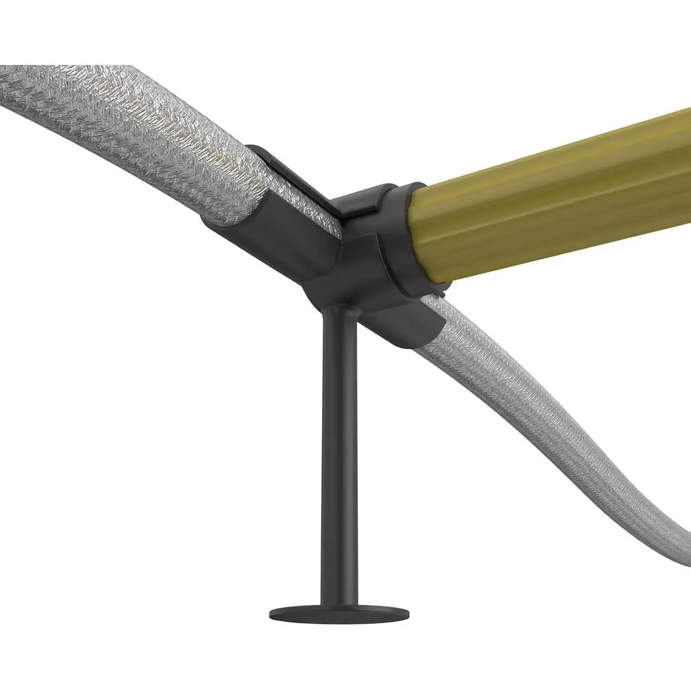 Compact Flame-Resistant 2-Story Safety Ladder, 16ft, 2000 lb Capacity, with Stabilizers