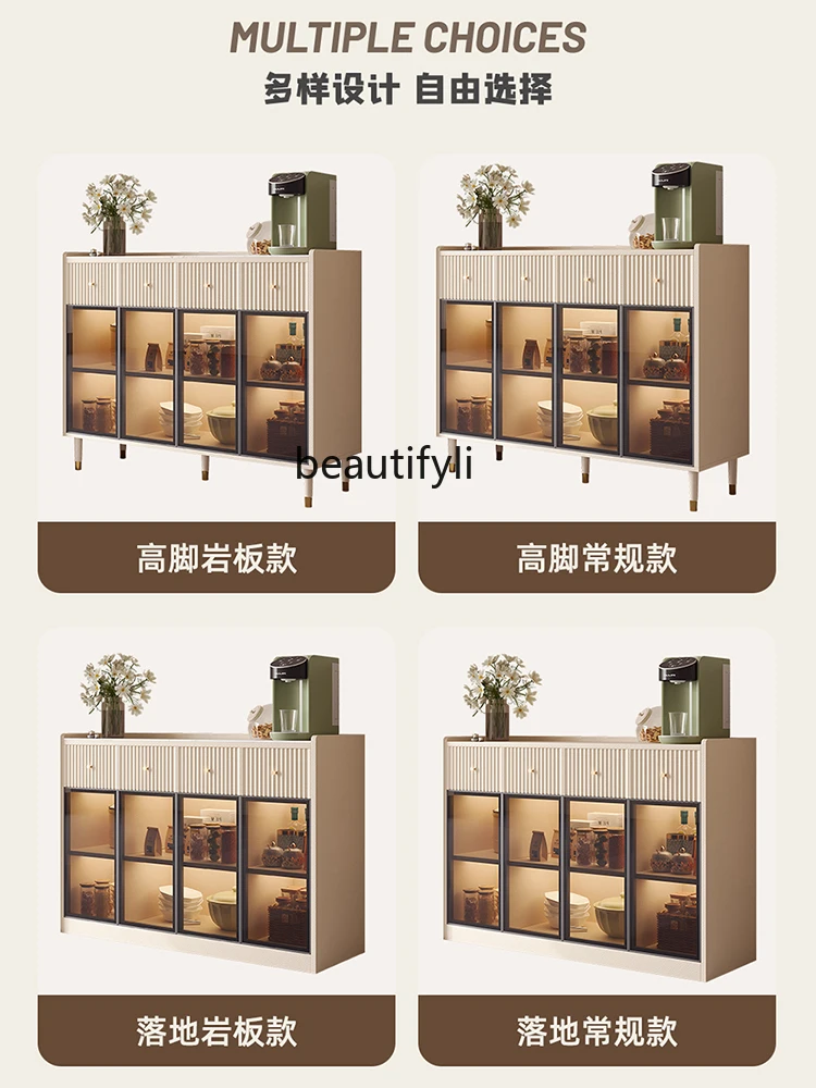 Rock slabs, lockers, large capacity deepening sundries, storage cabinets, household French tea cabinets