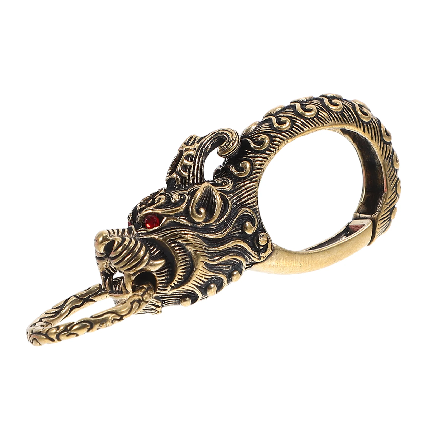 Faucet Keychain Dragon Holder Car Chains Keychains Keys Practical Ring Chic Brass Waist Padlock