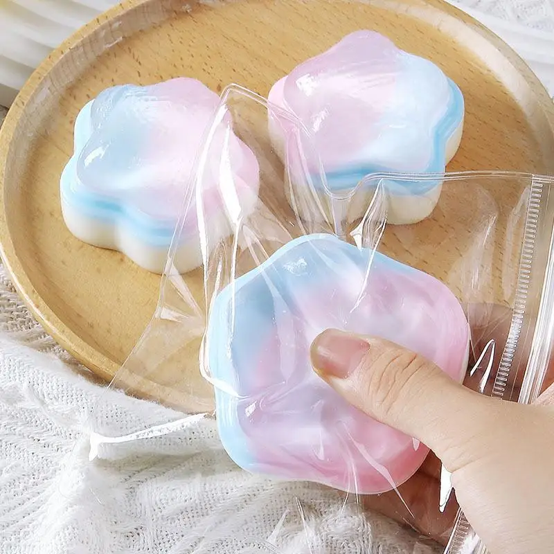 Star Shaped  Fidget Toy Soft Slow Rebound Cute Gradient Color For Stress Relief Home Office Kids Party Favors