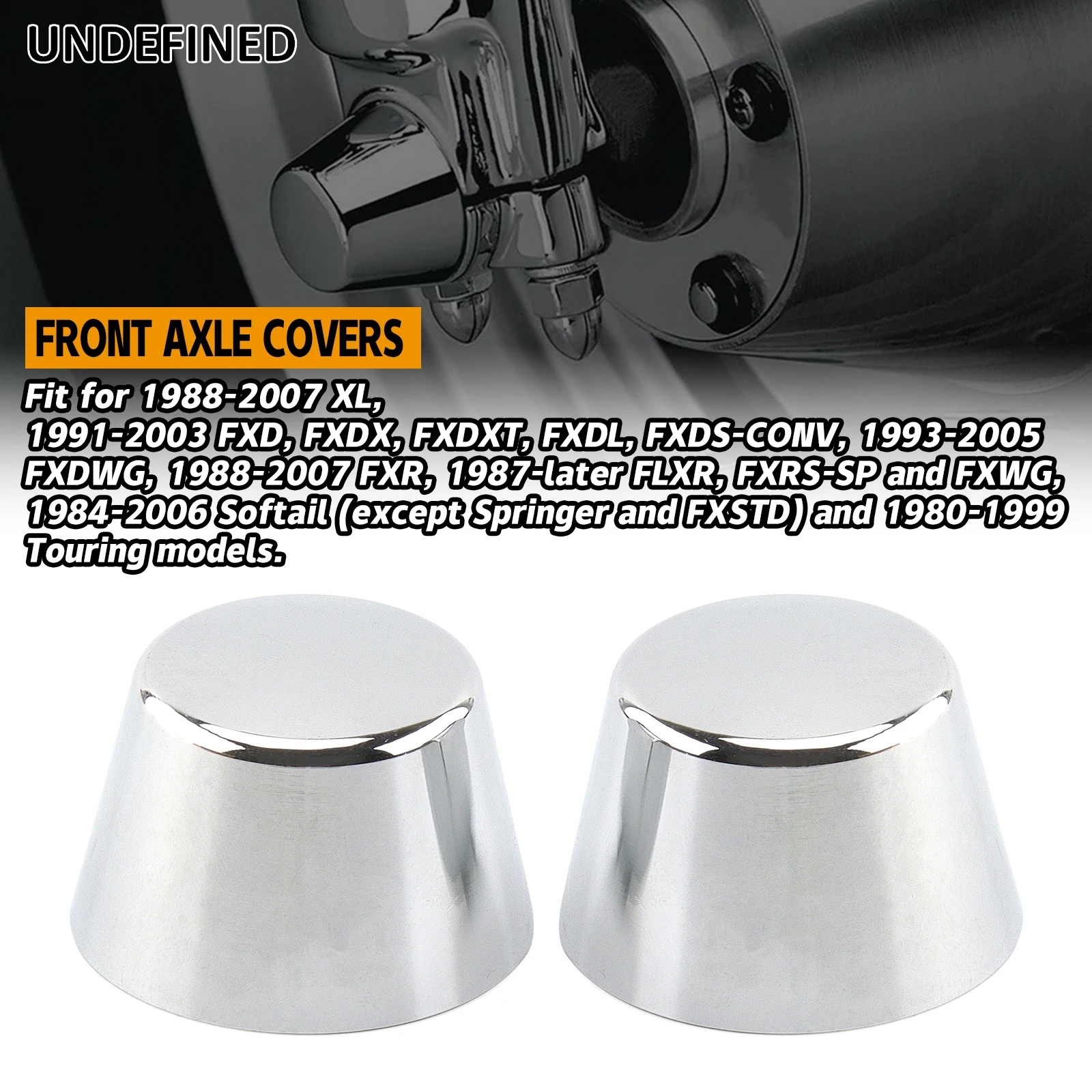 For Touring Road King Road Glide Street Glide Road King Electra Glide1980-99 FXDWG FLXR FXDX  Aluminum Front Axle Cap Nut Covers