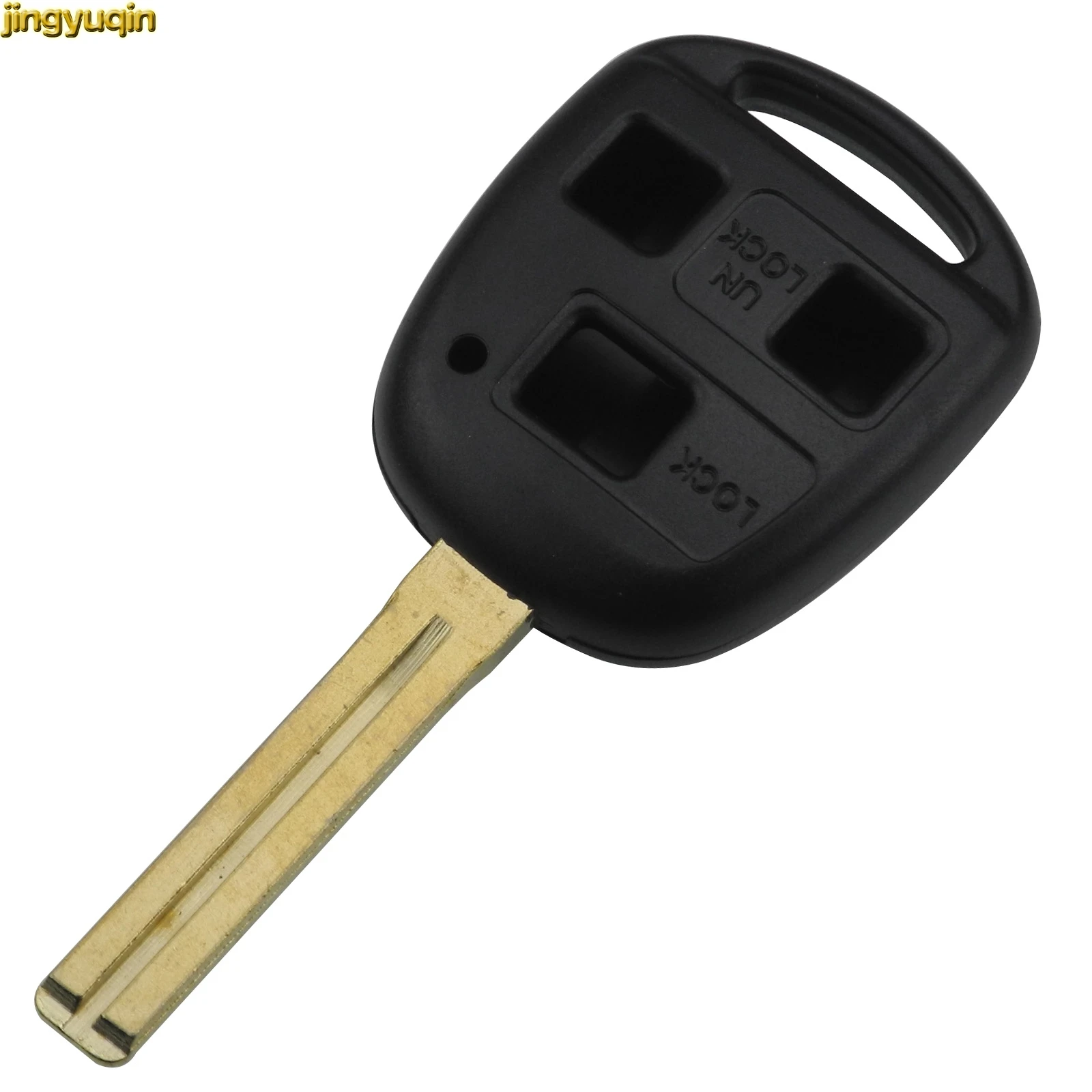 Jingyuqin 3 Buttons Replacement Car Key Shell for Lexus RX300 ES300 GS300 GS430 GX470 LS200 LS300 Blank key Styling