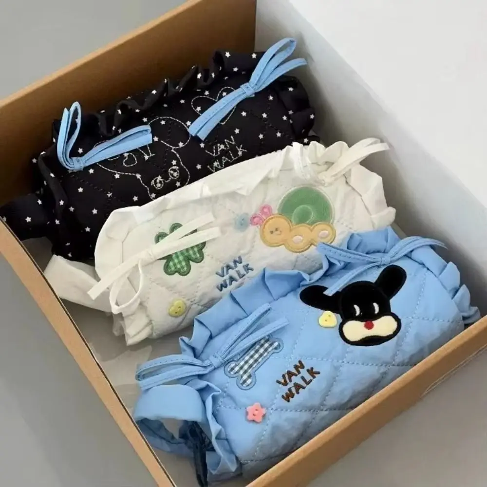 جديد قماش القلم حقيبة متعدد الطبقات زلابية حقيبة أدوات مكتبية سعة كبيرة مقلمة مكتب المدرسة #2