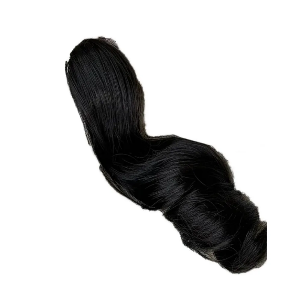 NEW 20cm Cotton Doll Wig Curly Hair Ponytail Colorful Doll Hair Extensions Gradient Accessories Doll Chemical Fiber Wig Toy