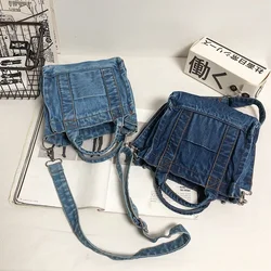 Denim Shouldr Bag for Women Cool Girl Large Capacity Satchel Bag Casual Solid Tote Bag Vintage Top Handbag Pouch Purse Bolsa